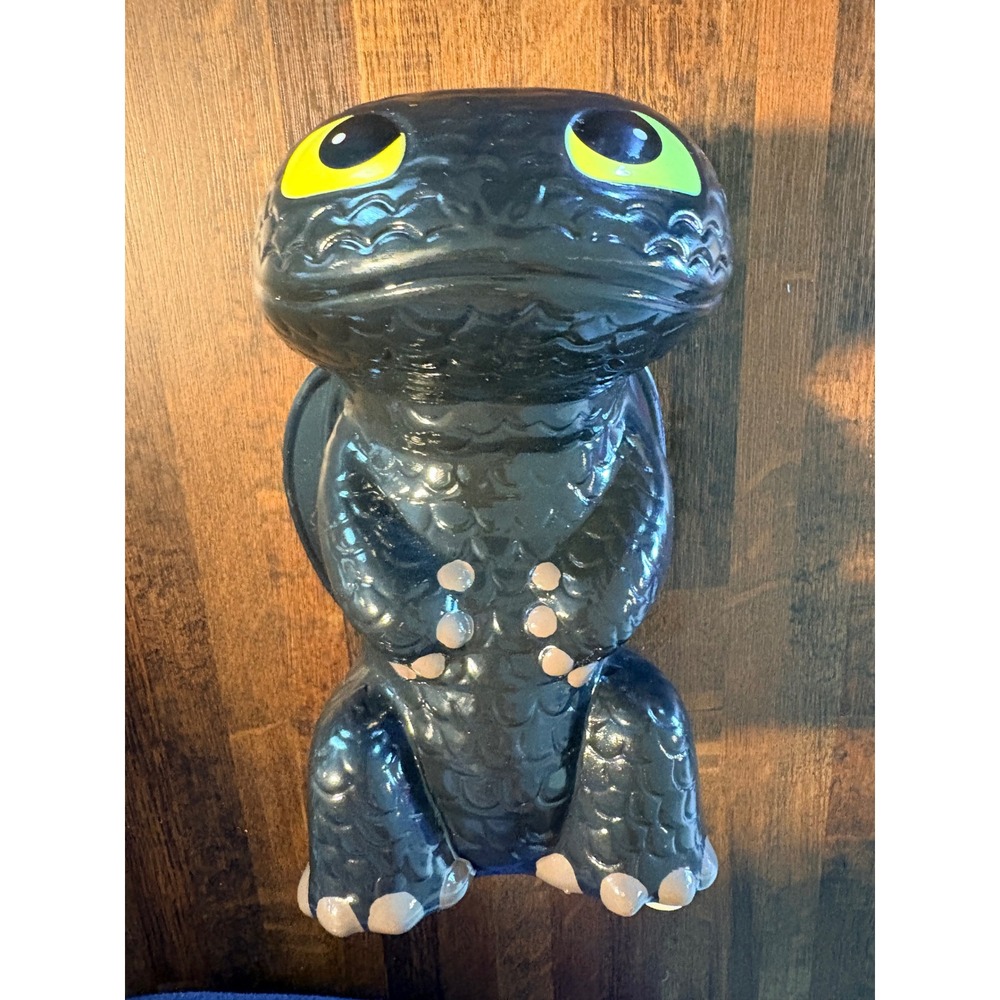 Toothless Night Fury Ceramic Coin Bank How to Train Your Dragon DreamWorks Black